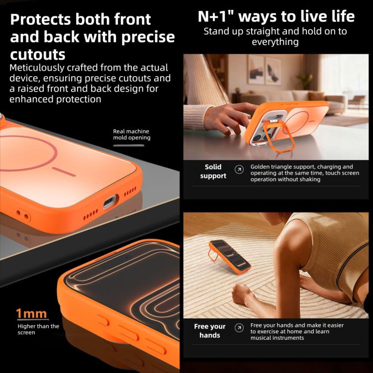 AG Frosted Lens Holder MagSafe Phone Case, For iPhone 12, For iPhone 12 Pro Max, For iPhone 12 Pro, For iPhone 11