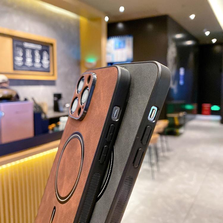 Lambskin Faux Leather Magnetic Phone Case, For iPhone 11, For iPhone 11 Pro