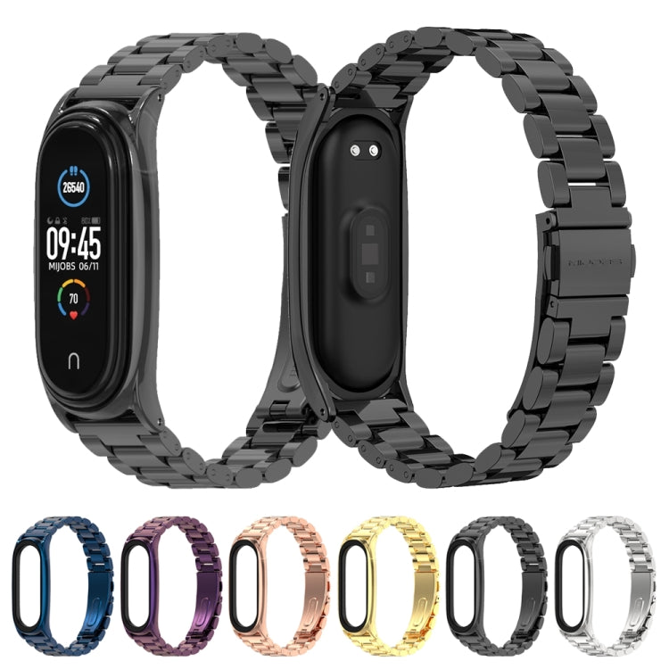 Correa de acero inoxidable Mijobs para Xiaomi Mi Band 3, 4, 5 y 6