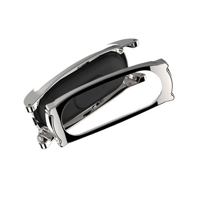 Mijobs Screwless Magnetic Case Top-grain Leather Watch Band for Xiaomi Mi Band 3 & 4 & 5 & 6, Host not Included, CA0139A, CA0139B, CA0139C, CA0139D, CA0139E, CA0139F, CA0139G