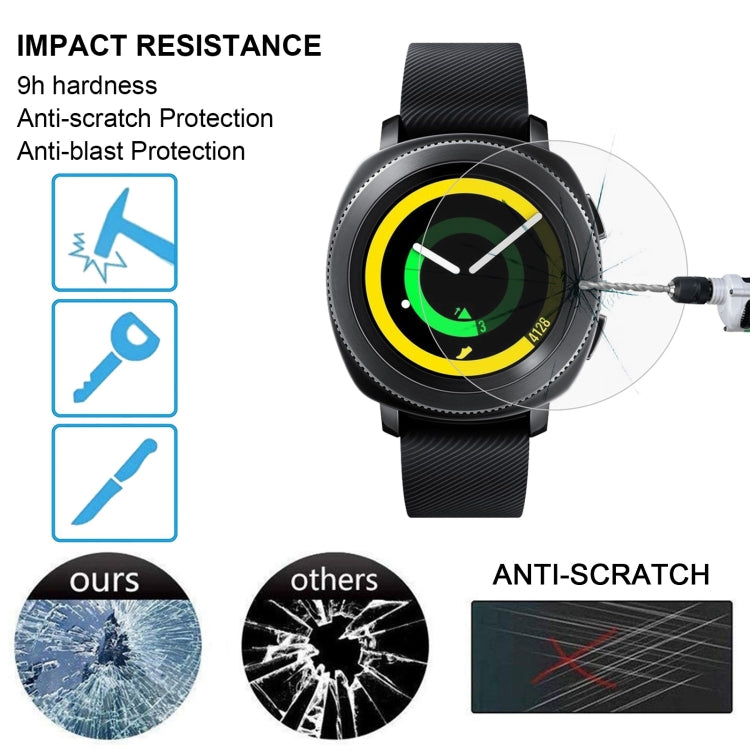 ENKAY Hat-Prince for Samsung Gear Sport Smart Watch 0.2mm 9H Surface Hardness 2.15D Explosion-proof Tempered Glass Screen Film, For  Samsung Gear Sport