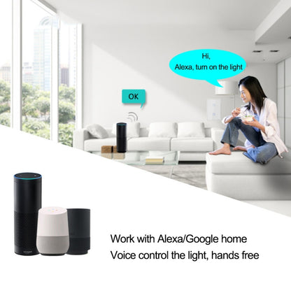 Sonoff T2 Touch 120mm Tempered Glass Panel Wall Switch Smart Home Light Touch Switch, Compatible with Alexa and Google Home, AC 100V-240V, US Plug, 120mm/ 1 US Plug