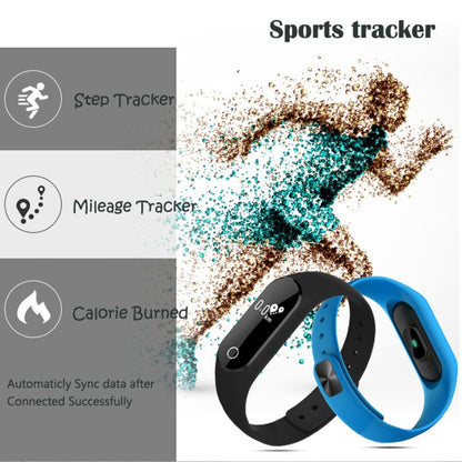 TLW25 0.42 inch OLED Display Bluetooth Smart Bracelet, IP66 Waterproof, Support Heart Rate Monitor / Pedometer / Calls Remind / Sleep Monitor / Sedentary Reminder / Alarm / Remote Capture, Compatible with Android and iOS Phones, 25 Black, 25 Blue