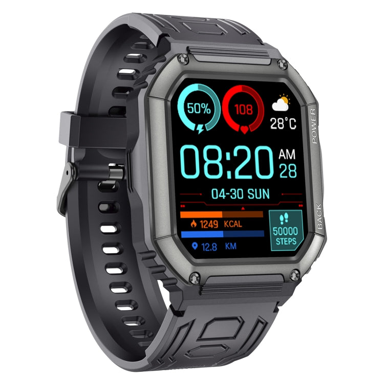 Reloj inteligente deportivo KR06 con podómetro, resistente al agua, compatible con monitorización de frecuencia cardíaca, presión arterial y llamadas Bluetooth.