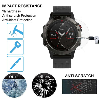 ENKAY Hat-Prince for Garmin Fenix 5 Smart Watch 0.2mm 9H Surface Hardness 2.15D Curved Edge Tempered Glass Film