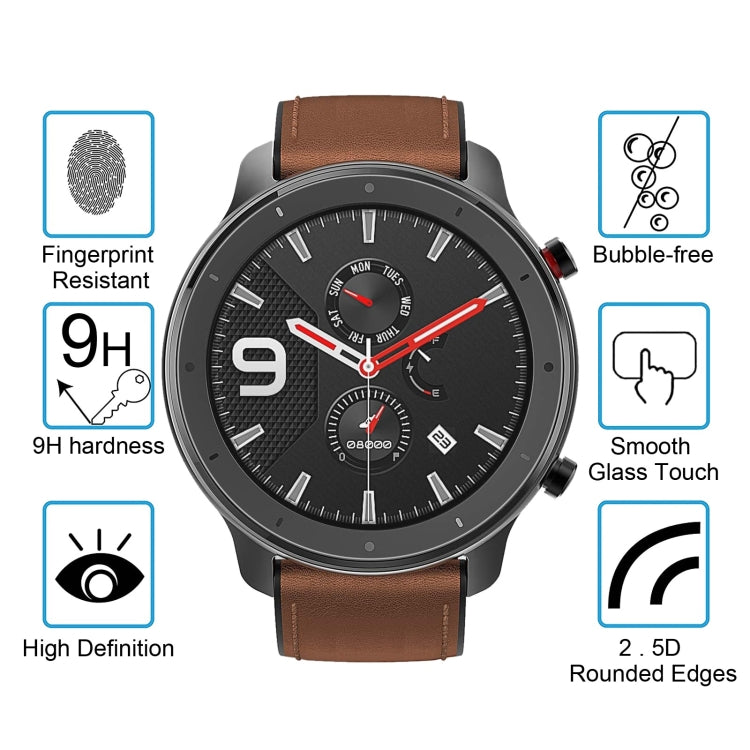 For Amazfit GTR 47mm 0.26mm 2.5D 9H Tempered Glass Film Screen Protector, For Amazfit GTR 47mm
