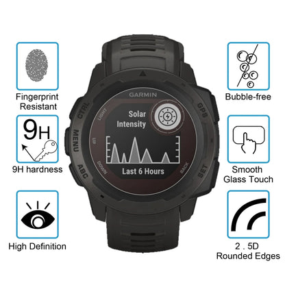 For Garmin Instinct 0.26mm 2.5D 9H Tempered Glass Film Screen Protector, For Garmin Instinct