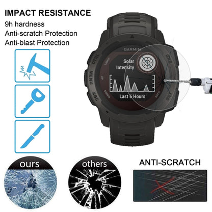 For Garmin Instinct 0.26mm 2.5D 9H Tempered Glass Film Screen Protector, For Garmin Instinct