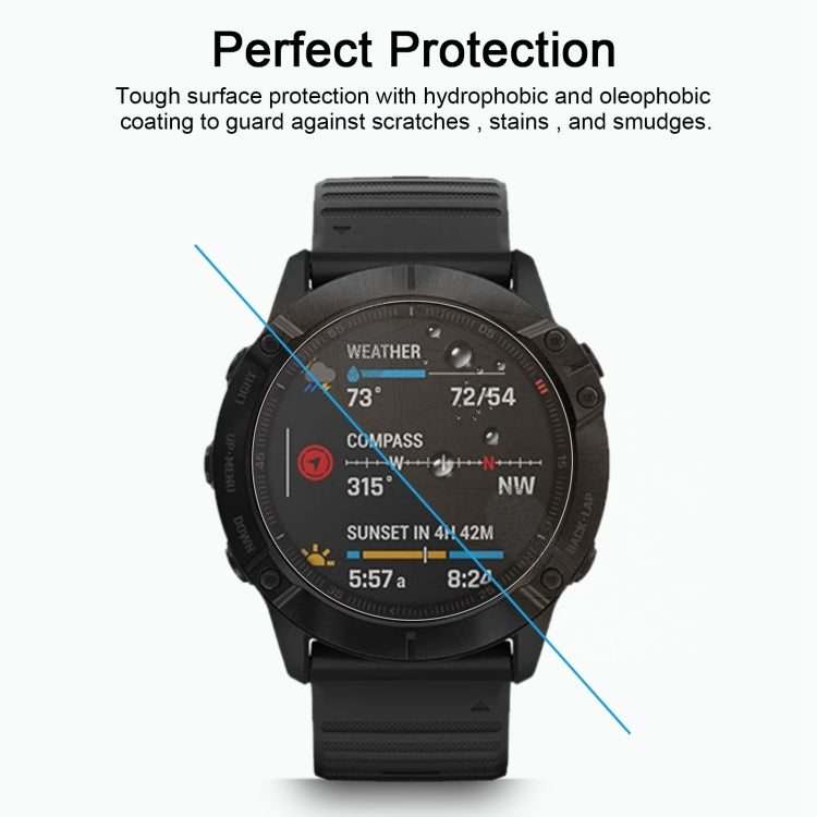 For Garmin Fenix 6 Pro 0.26mm 2.5D 9H Tempered Glass Film Screen Protector, For Garmin Fenix 6 Pro
