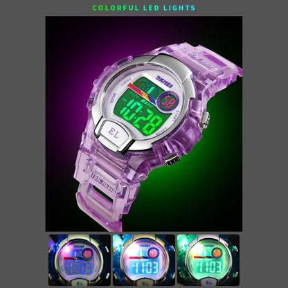 SKMEI 1450 Women Transparent Digital Watch 50m Waterproof Sports Watch with LED Light