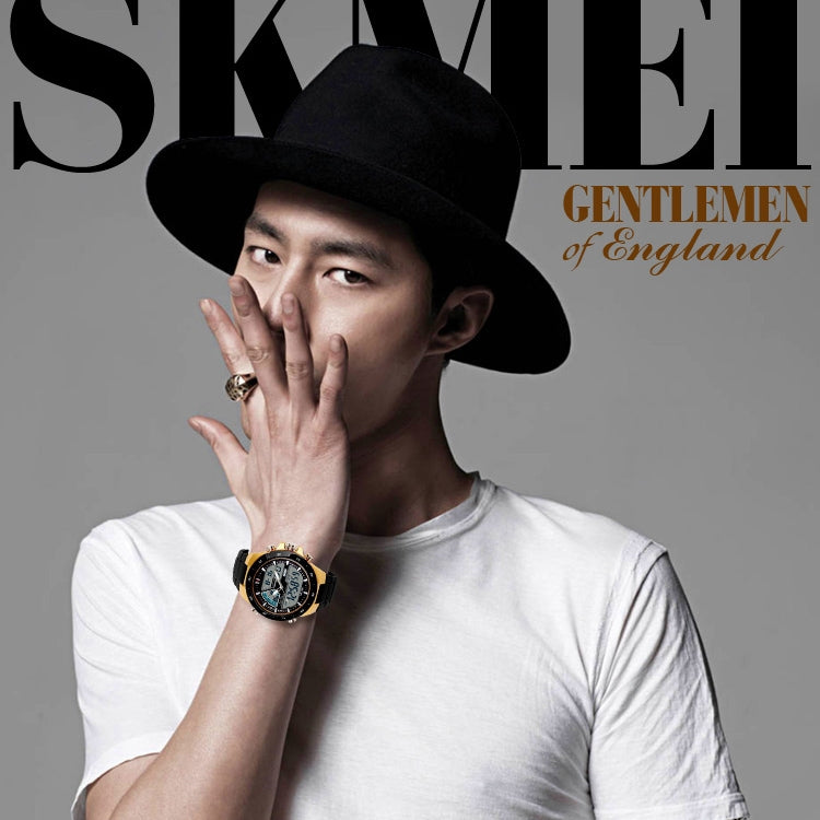 SKMEI 1016 Multifunctional Men Outdoor Sports Noctilucent Waterproof Double Digital Watch