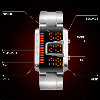 SKMEI 1179 Multifunctional Men Outdoor Sports Noctilucent Waterproof LED Digital Watch