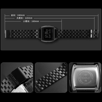 SKMEI 1368 Multifunctional Men Outdoor Sports Noctilucent Waterproof Digital Watch