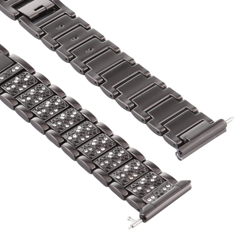 For Fitbit Versa Diamond-studded Stainless Steel  Watch Band