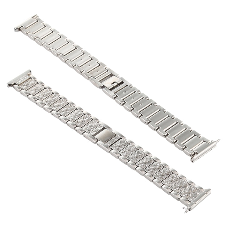 For Fitbit Versa Diamond-studded Stainless Steel  Watch Band