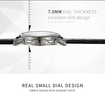 419 YAZOLE Men Fashion Business Leather Band Quartz Wrist Watch ( Black)