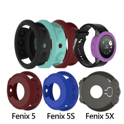 Solid Color Silicone Watch Protective Case for Garmin Fenix 5, For Garmin Fenix 5