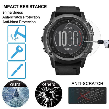 2 protectores de pantalla ENKAY Hat-Prince para reloj inteligente Garmin Fenix ​​3 HR de 0,2 mm, dureza superficial 9H, 2,15 D, a prueba de explosiones.