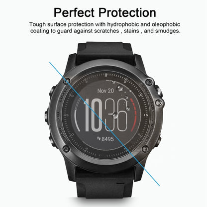 2 protectores de pantalla ENKAY Hat-Prince para reloj inteligente Garmin Fenix ​​3 HR de 0,2 mm, dureza superficial 9H, 2,15 D, a prueba de explosiones.