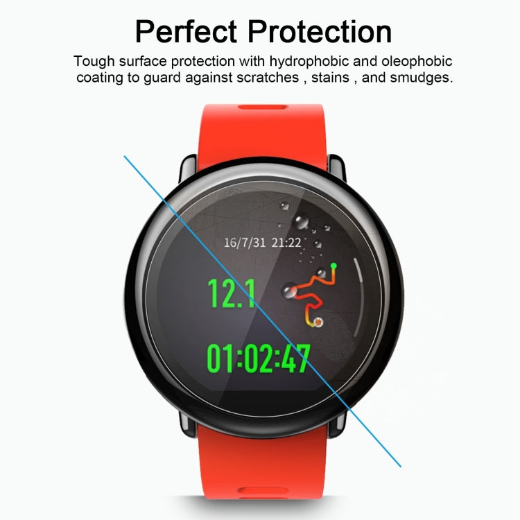 2 protectores de pantalla ENKAY Hat-Prince para reloj inteligente Xiaomi Huami AMAZFIT de 0,2 mm, dureza superficial 9H, 2,15 D, a prueba de explosiones.