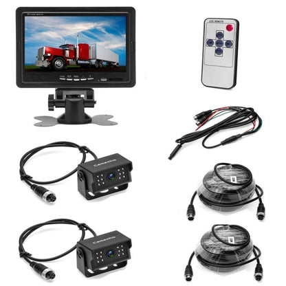 A1510 7 inch HD Car 12 IR Night Vision Rear View Backup Dual Camera Rearview Monitor, with 15m Cable, A1510