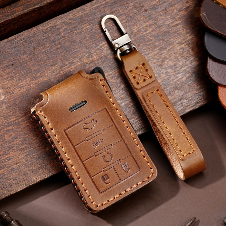 For Cadillac 5-button C091 Car Key Leather Protective Case, C091