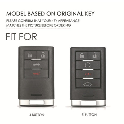For Cadillac 5-button C091 Car Key Leather Protective Case, C091