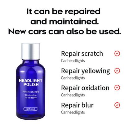Car Headlight Scratch Yellowing Repair Fluid Set, Capacity: 30ml, 30ml