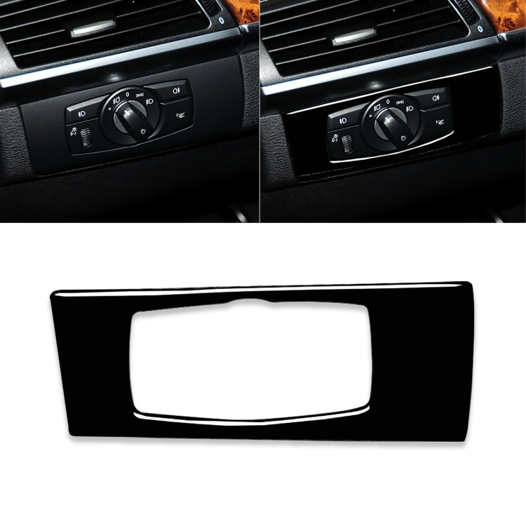 Car Left Drive Headlight Switch Panel Decorative Sticker for BMW E70 X5 / E71 X6 2008-2013, Left Drive Headlight Switch