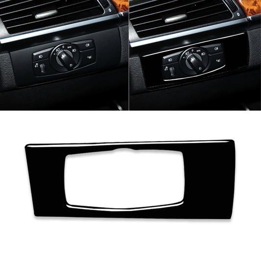 Car Left Drive Headlight Switch Panel Decorative Sticker for BMW E70 X5 / E71 X6 2008-2013, Left Drive Headlight Switch