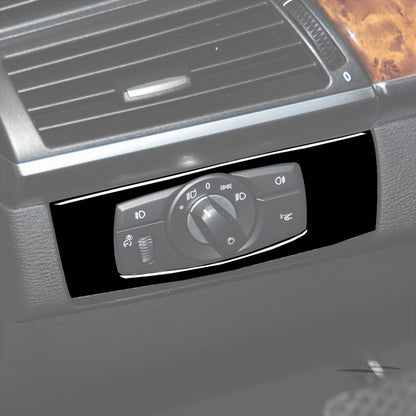 Car Left Drive Headlight Switch Panel Decorative Sticker for BMW E70 X5 / E71 X6 2008-2013, Left Drive Headlight Switch