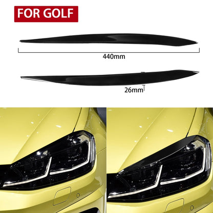 Pair Car Lamp Eyebrow Soft Decorative Sticker for Volkswagen Golf 7 / 7.5 2013-2018, For Volkswagen Golf 7 / 7.5 2013-2018