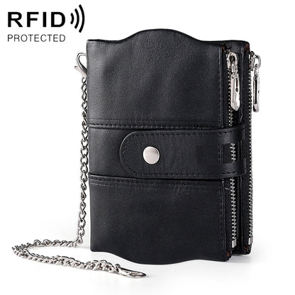 LT3539 Cowhide Leather Zipper Buckle Anti-magnetic RFID Wallet Clutch Bag for Men, with Card Slots & Shoulder Strap, LT3539 Shoulder Strap Black, LT3539 Shoulder Strap Coffee, LT3539 Shoulder Strap Blue, LT3539 Strap Red, LT3539 Yellowish-brown