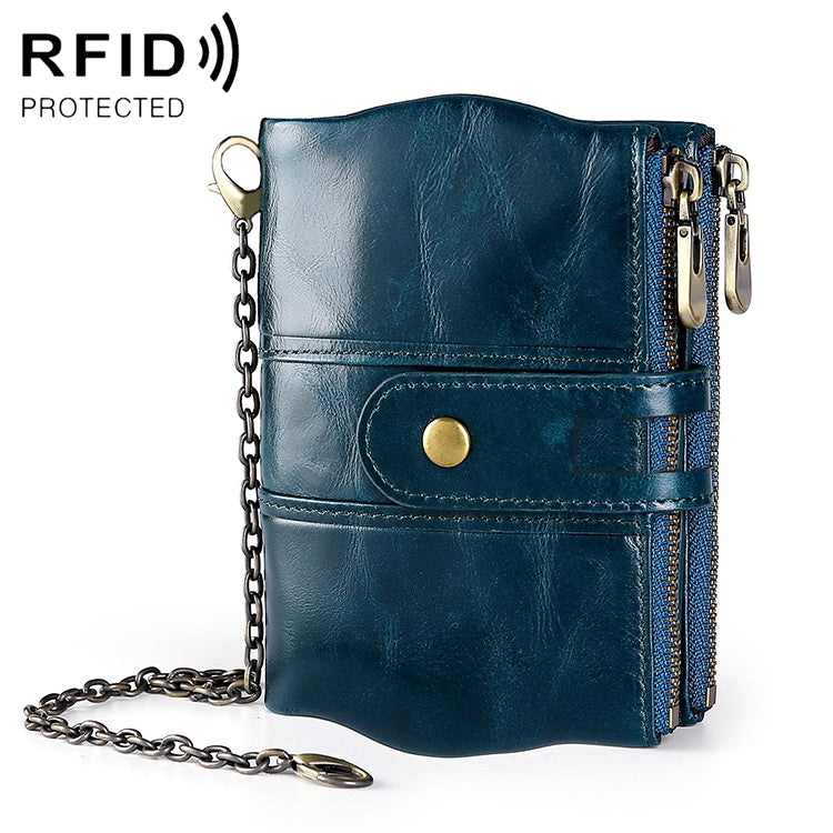 LT3539 Cowhide Leather Zipper Buckle Anti-magnetic RFID Wallet Clutch Bag for Men, with Card Slots & Shoulder Strap, LT3539 Shoulder Strap Black, LT3539 Shoulder Strap Coffee, LT3539 Shoulder Strap Blue, LT3539 Strap Red, LT3539 Yellowish-brown