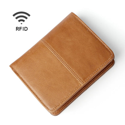TP-195 Oilskin Leather Multi-functional Change Purse RFID Leather Wallet