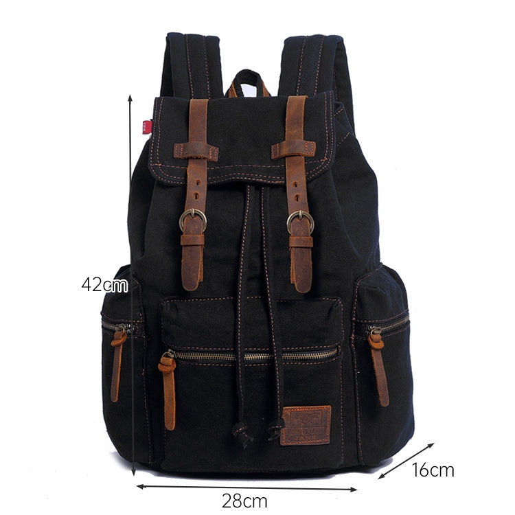 AUGUR 1039 Men Retro Canvas Backpack Shoulders Laptop Bag, 1039