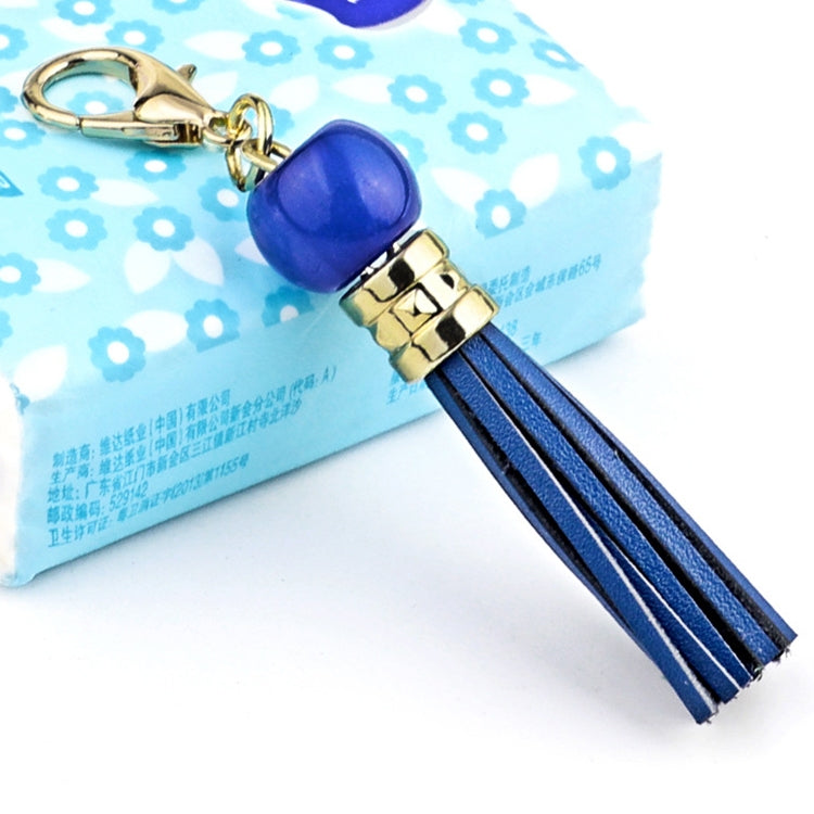 LS02 Cowhide Tassel Keychain Car Hanging Bag Pendant