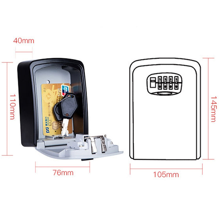 Caja de almacenamiento de metal con cerradura de contraseña grande, caja de seguridad para villa, armario de pared, caja de seguridad