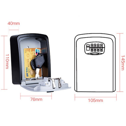Caja de almacenamiento de metal con cerradura de contraseña grande, caja de seguridad para villa, armario de pared, caja de seguridad