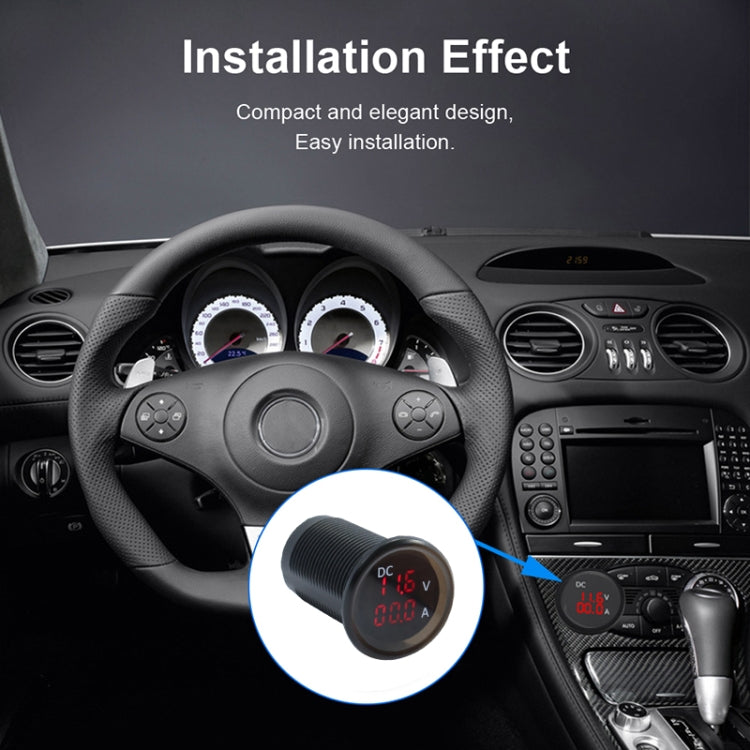 B3613  IP67 Waterproof Car Modification 4.5-30V Voltmeter + Ammeter, B3613