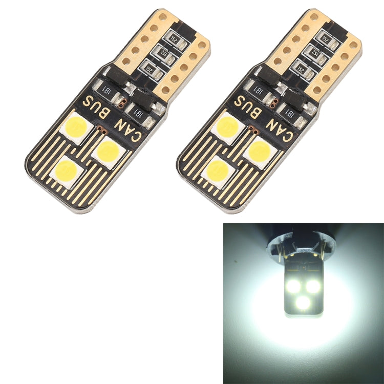 2 PCS T10 / W5W / 168 / 194 DC12V / 1.6W / 6000K / 110LM 6LEDs SMD-3030 Car Clearance Light, with Decoder, 6LEDs SMD-3030, with Decoder