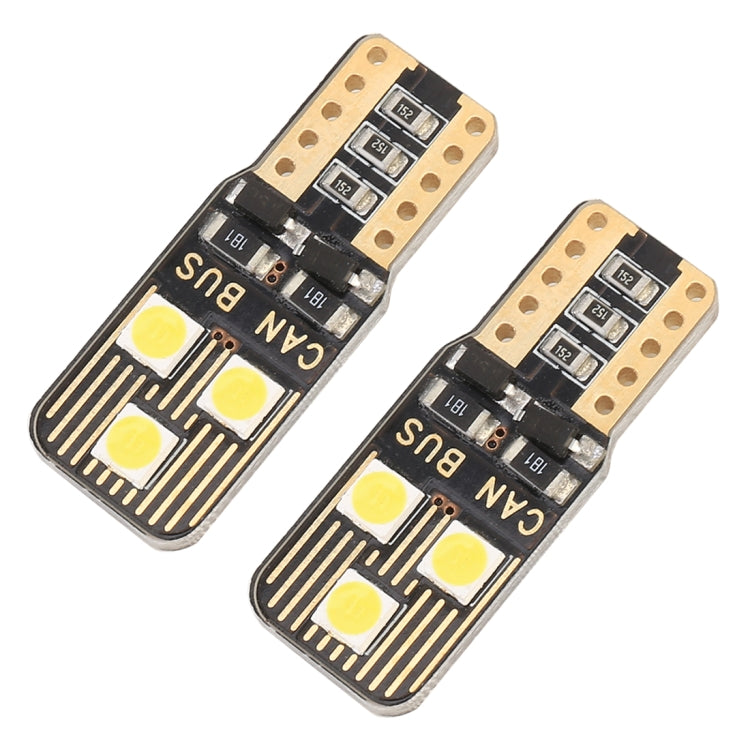 2 PCS T10 / W5W / 168 / 194 DC12V / 1.6W / 6000K / 110LM 6LEDs SMD-3030 Car Clearance Light, with Decoder, 6LEDs SMD-3030, with Decoder