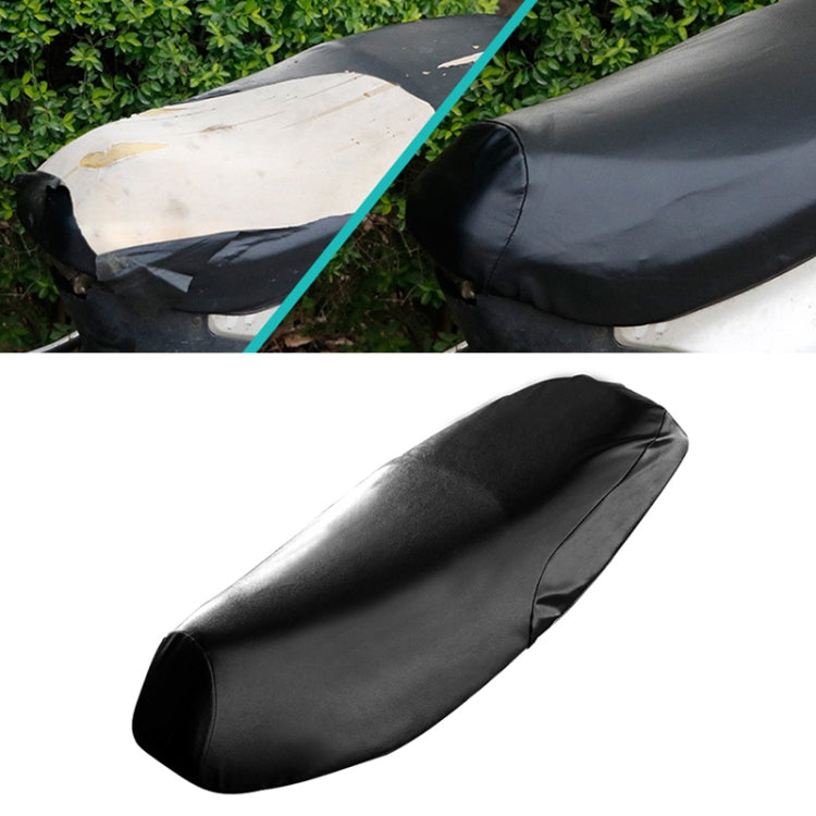 Funda impermeable para asiento de motocicleta, de cuero negro, para evitar el calor y proteger el asiento del scooter. Talla XL. Largo: 61-65 cm; Ancho: 27-38 cm.