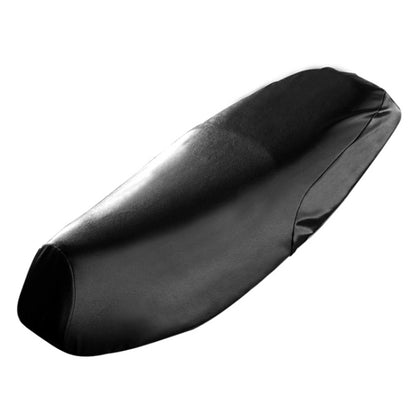 Funda impermeable para asiento de motocicleta, de cuero negro, para evitar el calor y proteger el asiento del scooter. Talla XL. Largo: 61-65 cm; Ancho: 27-38 cm.