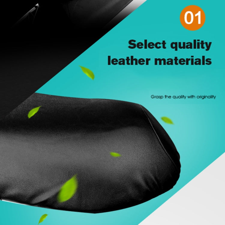 Funda impermeable para asiento de motocicleta, de cuero negro, para evitar el calor y proteger el asiento del scooter. Talla XL. Largo: 61-65 cm; Ancho: 27-38 cm.