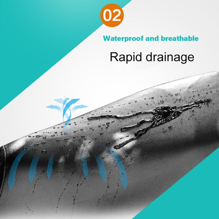 Funda impermeable para asiento de motocicleta, de cuero negro, para evitar el calor y proteger el asiento del scooter. Talla XL. Largo: 61-65 cm; Ancho: 27-38 cm.