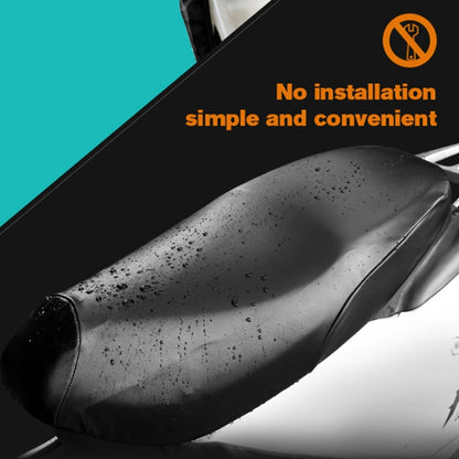 Funda impermeable para asiento de motocicleta, de cuero negro, para evitar el calor y proteger el asiento del scooter. Talla XL. Largo: 61-65 cm; Ancho: 27-38 cm.