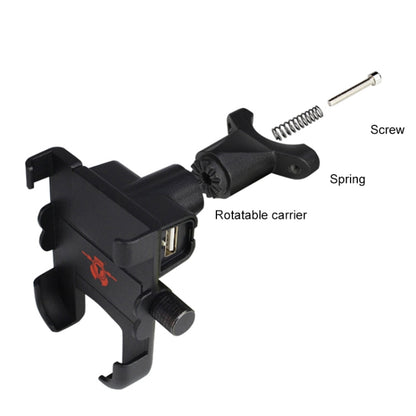 Cargador USB portátil para motocicleta, de aleación de aluminio, para teléfono móvil, versión para manillar, 3089