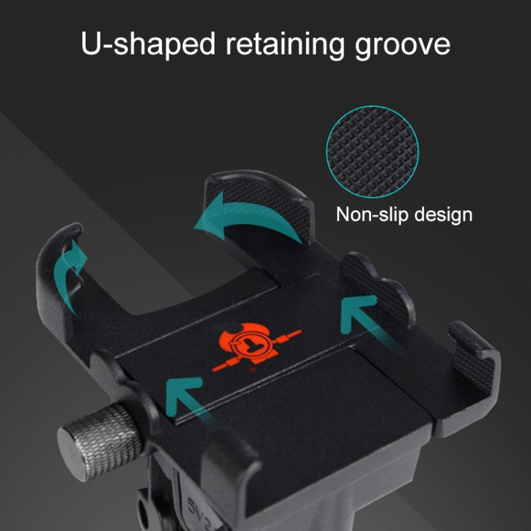 Cargador USB portátil para motocicleta, de aleación de aluminio, para teléfono móvil, versión para manillar, 3089