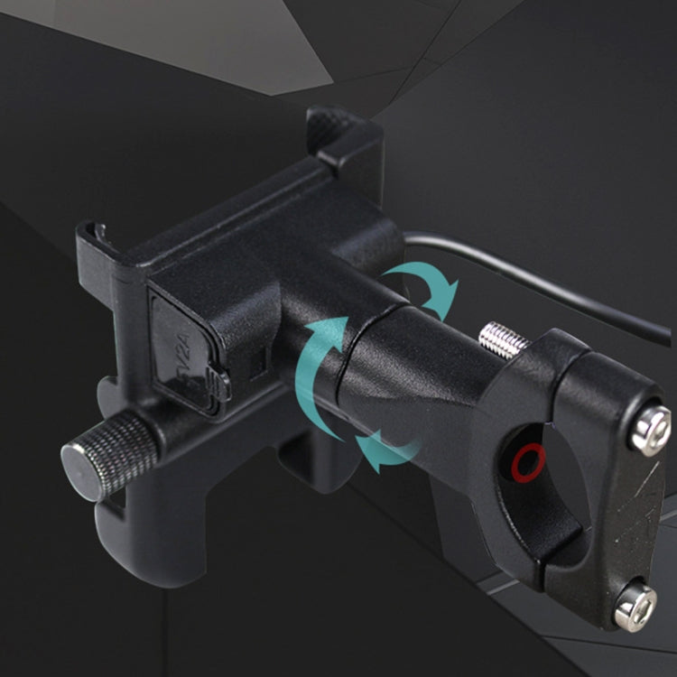 Cargador USB portátil para motocicleta, de aleación de aluminio, para teléfono móvil, versión para manillar, 3089